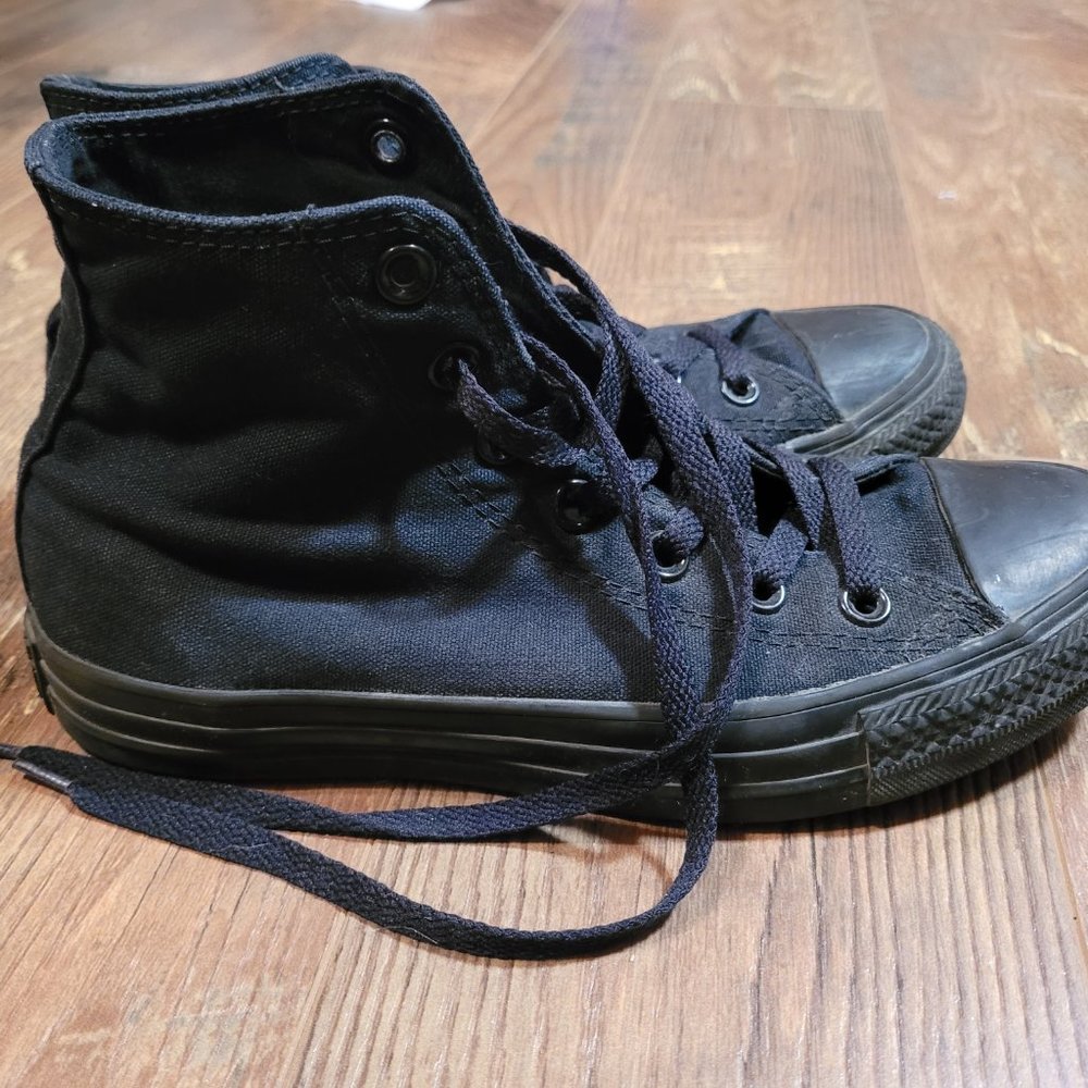 Mono Black Converse Hi-Tops